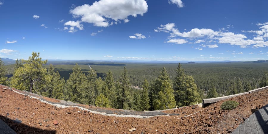 Lava Butte Overlook, Wide. Lava Butte, Central Oregon