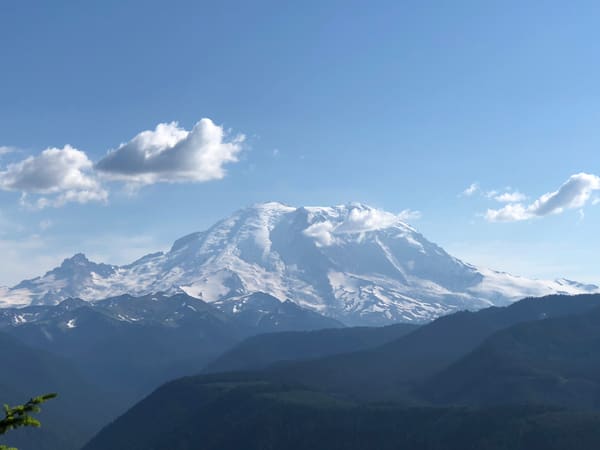 Mountains. Rainier over the Ridges